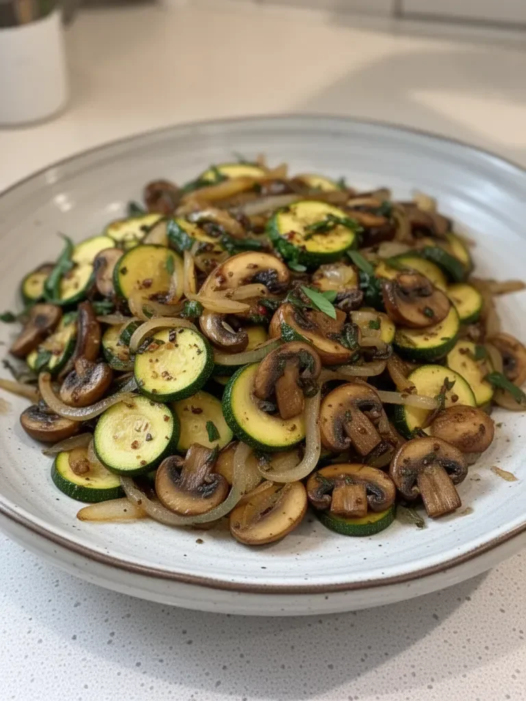 Sautéed Zucchini with Mushrooms and Onions