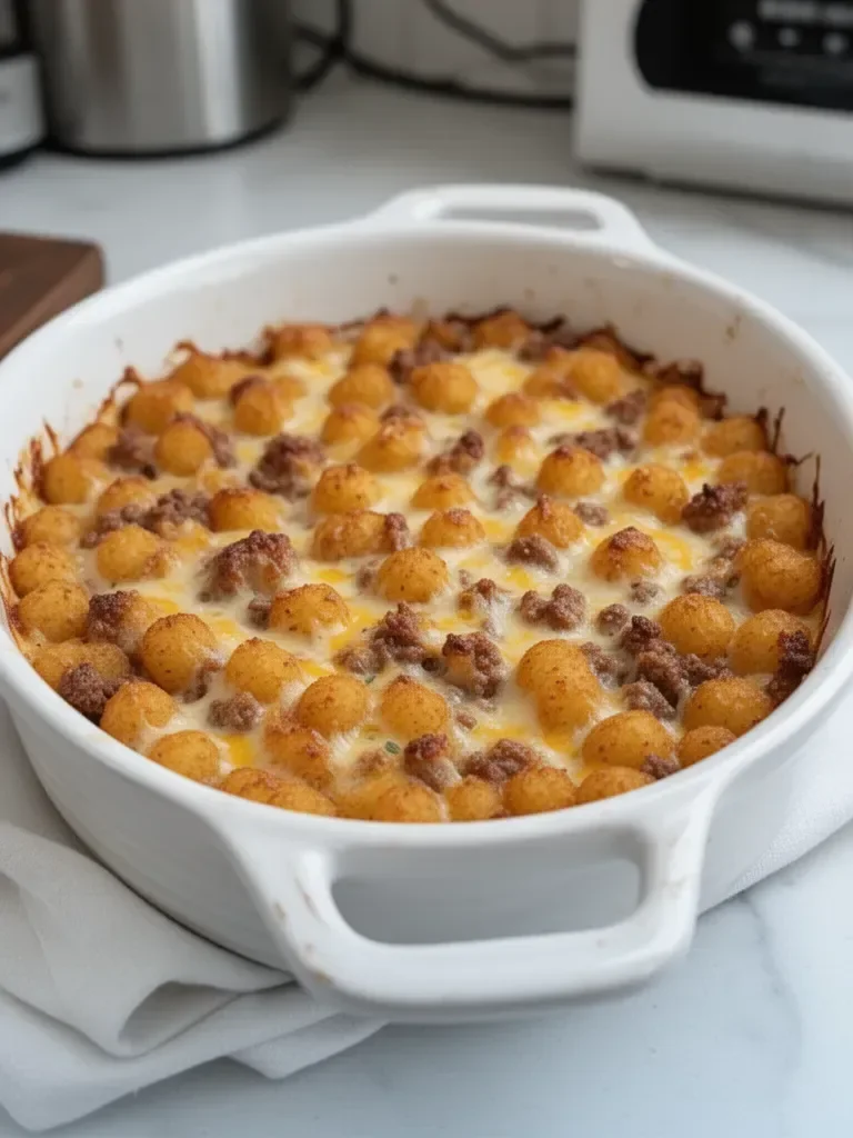 Savory Ground Venison Tater Tot Casserole