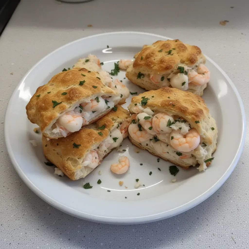 Savory Shrimp and Crab Biscuit Melts