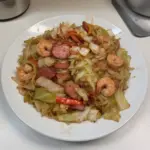 SOUTHERN FRIED CABBAGE WITH SHRIMP