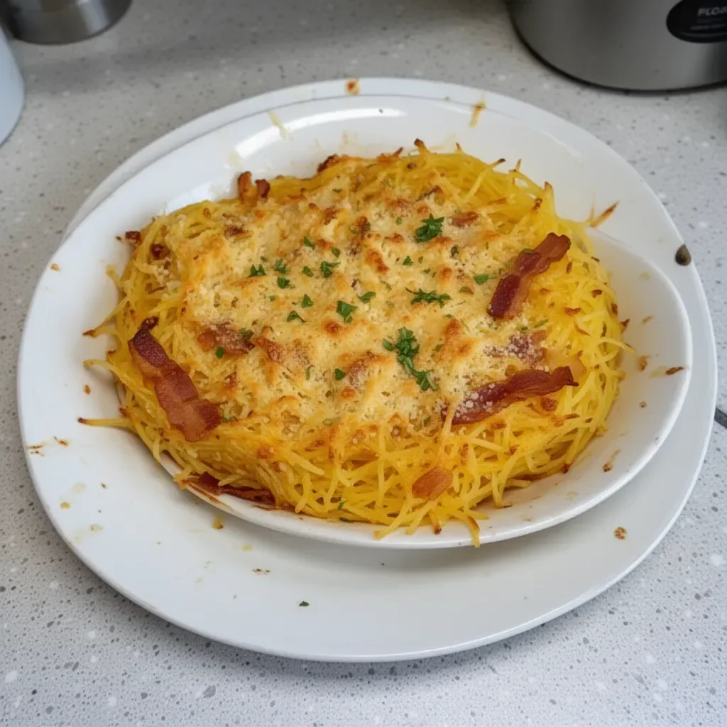 Spaghetti Squash Au Gratin with Bacon