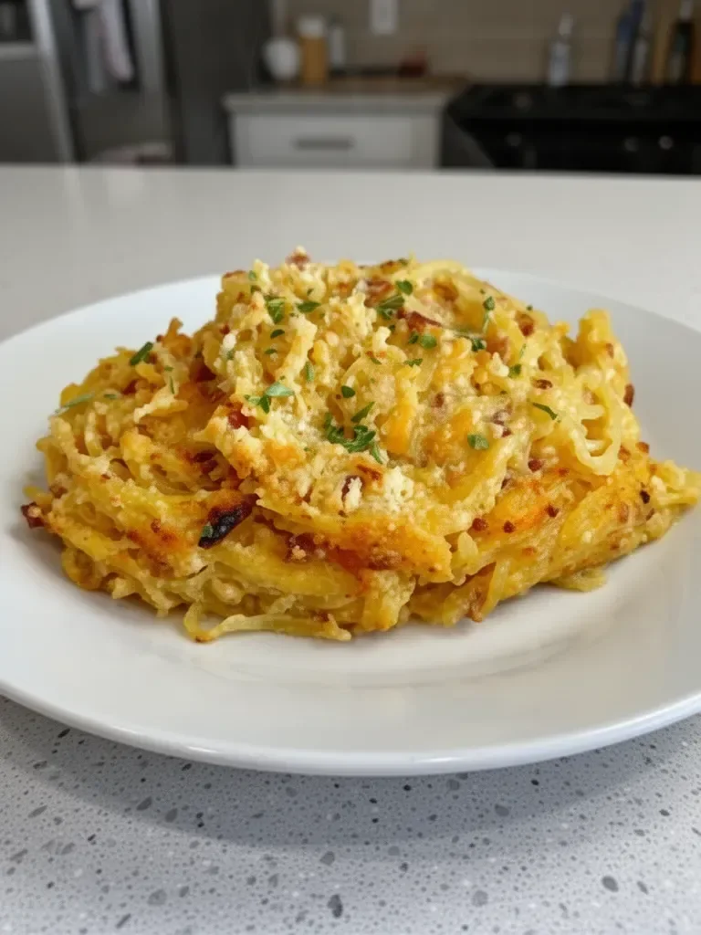 Spaghetti Squash Au Gratin with Bacon