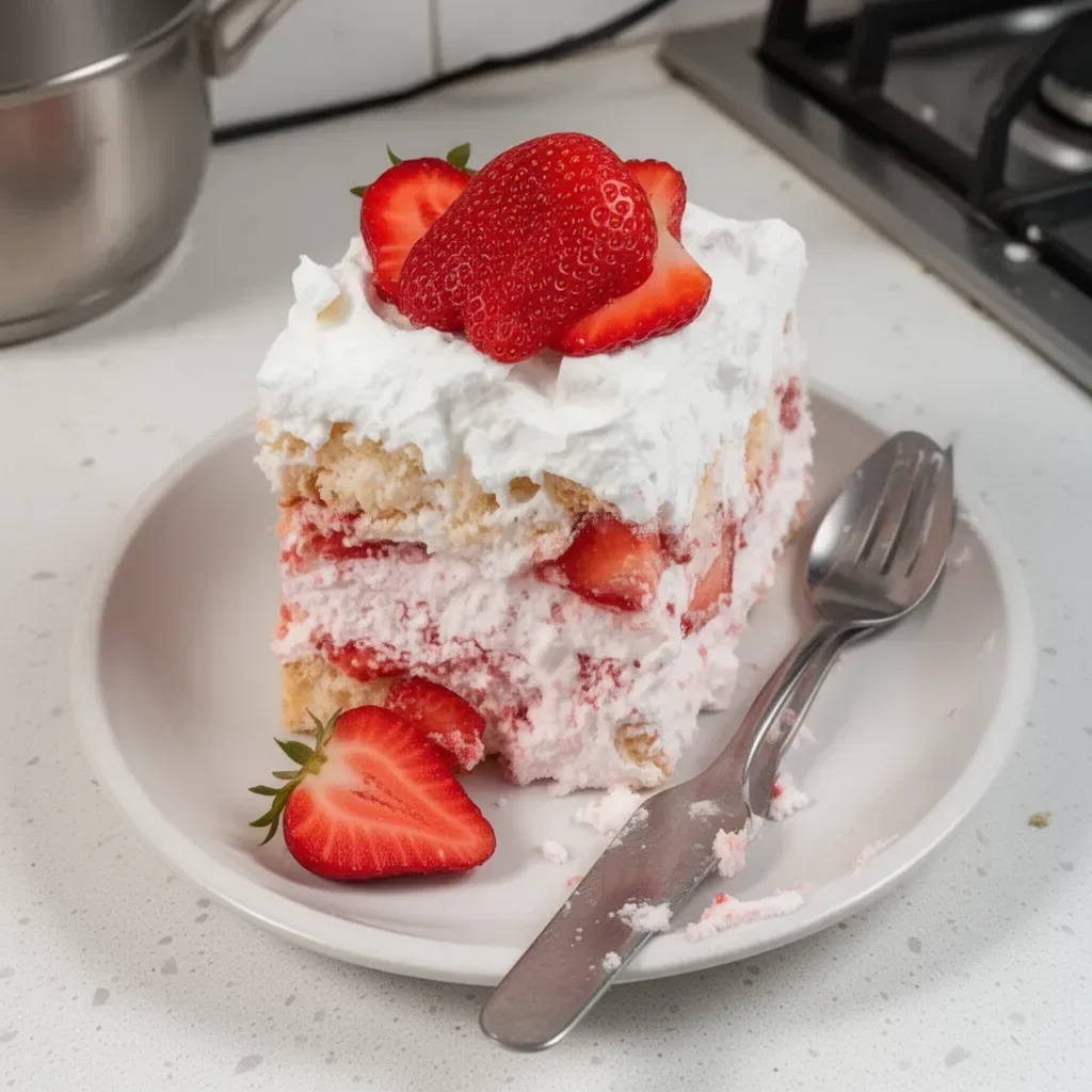 Strawberry Angel Food Cake