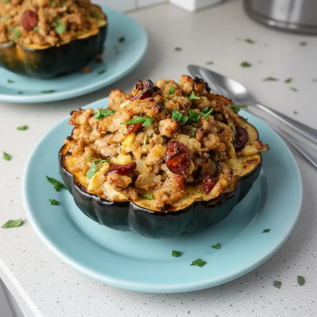 Turkey Stuffed Acorn Squash