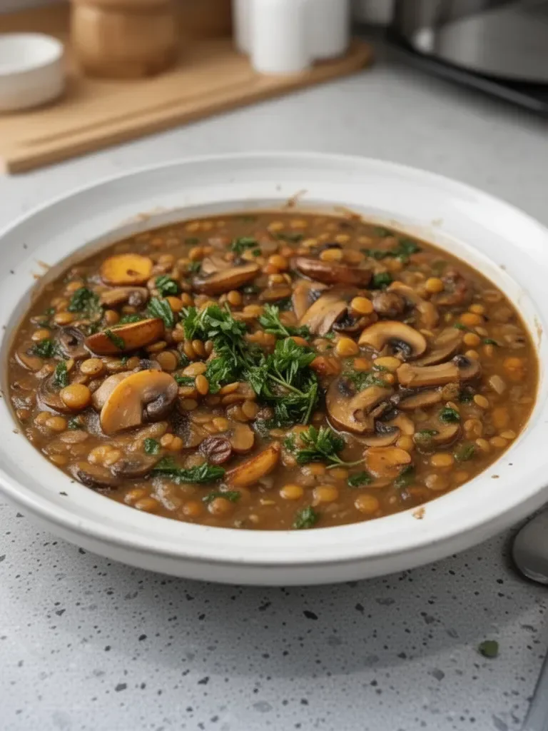 Vegan Lentil Mushroom Stew