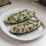 Zucchini Boats Stuffed with Spinach and Mushroom Ricotta