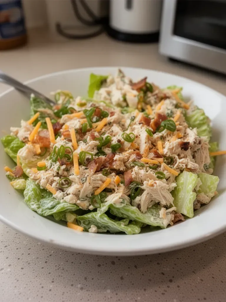 Bacon Ranch Chicken Salad with Cheddar (Low Carb)