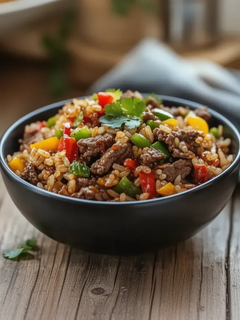 Beef and Pepper Rice Bowl 7 Beef and Pepper Rice Bowl