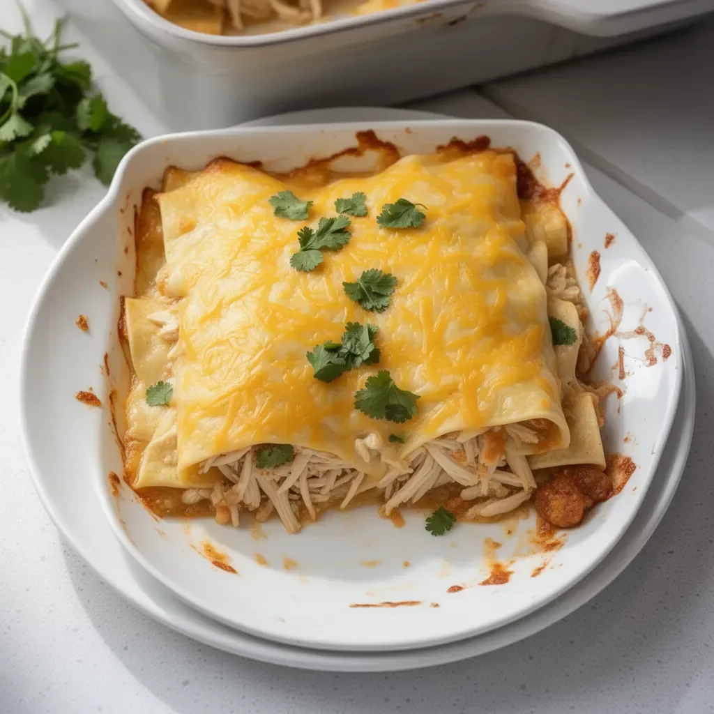 Cheesy Baked Chicken Enchilada Casserole