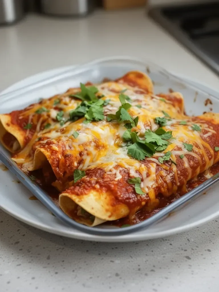 Cheesy Rotisserie Chicken Enchiladas