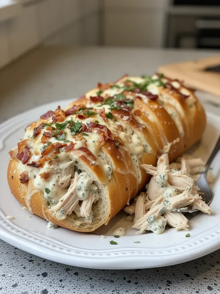 Chicken Bacon Ranch Stuffed Bread 7 Chicken Bacon Ranch Stuffed Bread
