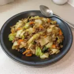 Chinese Ground Beef and Cabbage Stir-Fry