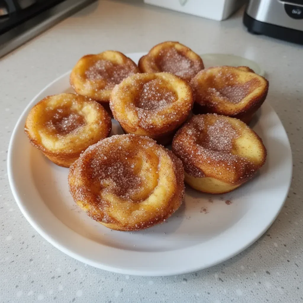 Delicious Cinnamon Sugar French Toast Muffins fresh out of the oven.