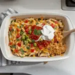 Creamy Mexican Rice & Chicken Dinner Casserole
