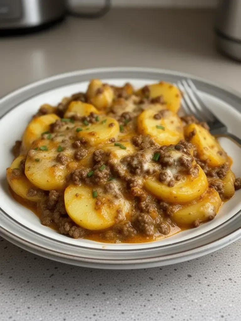 Crockpot Hamburger Potato Casserole
