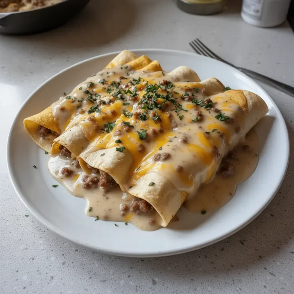 Delicious Breakfast Enchiladas with Sausage Gravy Made Easy