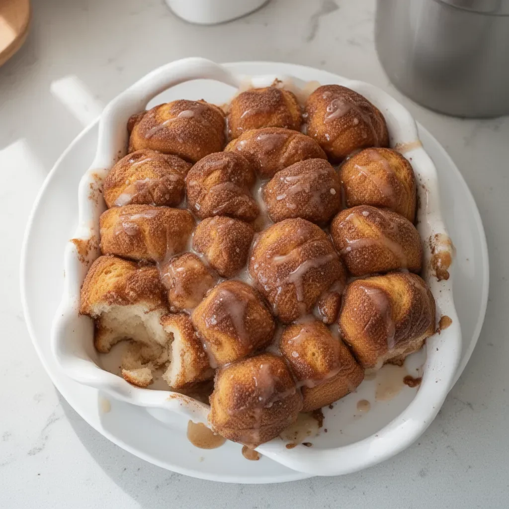 Delicious homemade monkey bread served on a plate