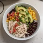Easy Rotisserie Chicken Burrito Bowl