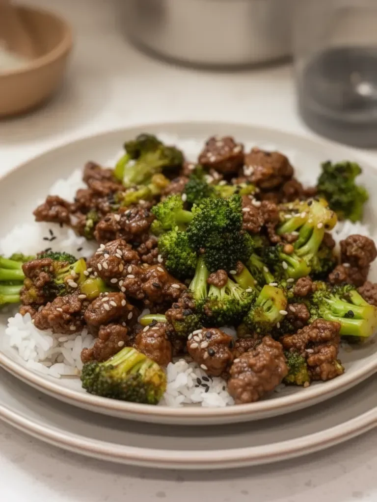 Ground Beef and Broccoli