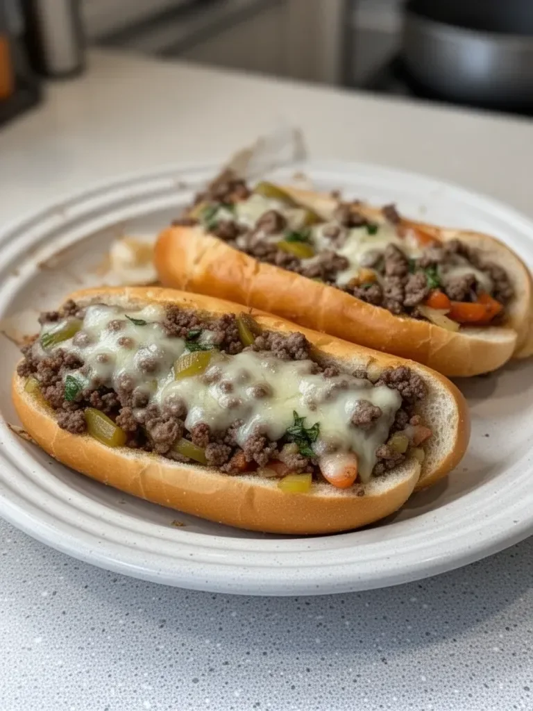 Ground Beef Philly Cheesesteaks 7 Ground Beef Philly Cheesesteaks