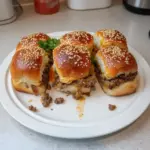 Juicy Cheeseburger Sliders with Hawaiian Rolls