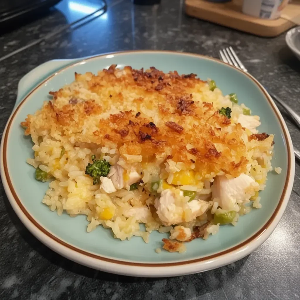 Rotisserie Chicken and Rice Casserole