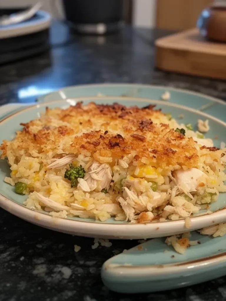 Rotisserie Chicken and Rice Casserole