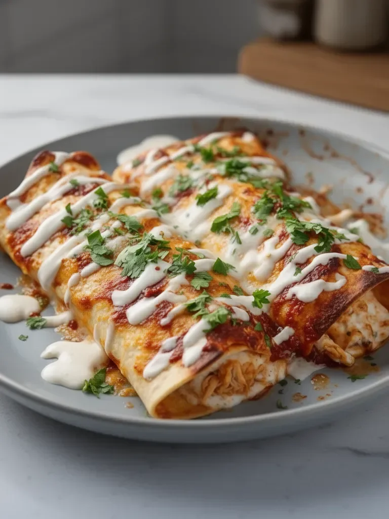 Rotisserie Chicken Sour Cream Enchiladas – Easy Creamy Weeknight Dinner
