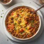 Satisfying Ground Beef and Rice Skillet