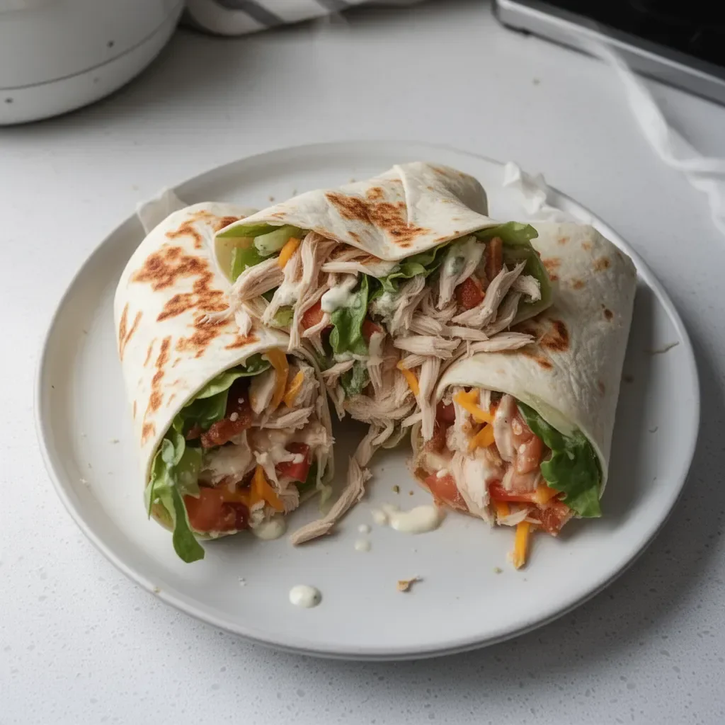 Simple Rotisserie Chicken Wraps