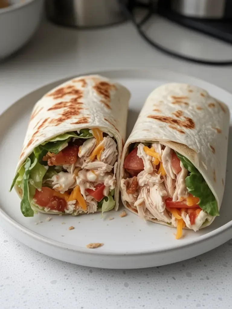 Simple Rotisserie Chicken Wraps