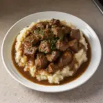 Slow Cooker Beef Tips and Gravy