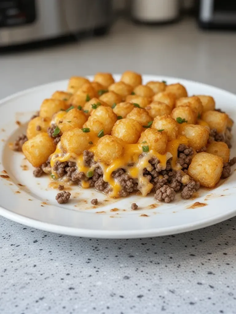Tater Tot Casserole with Ground Beef